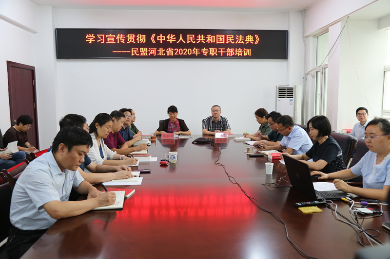民盟河北省委举办《中华人民共和国民法典》培训(图1)