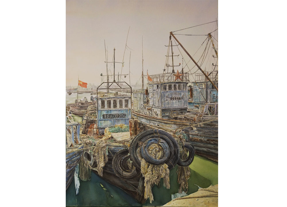 刘冬雪《午后渤海湾》油画（秦皇岛）