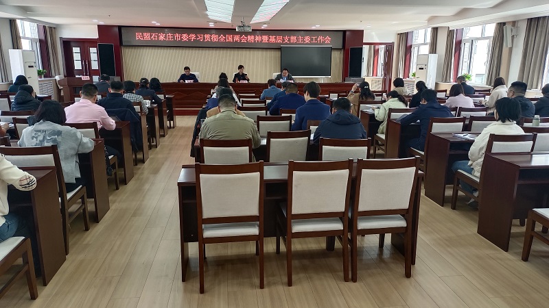 民盟石家庄市委 召开学习贯彻全国两会精神暨基层支部主委工作会(图1)