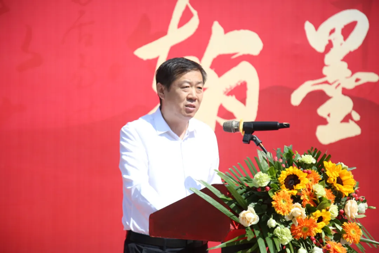 庆祝中华人民共和国成立75周年“翰墨同心，青竹筑梦”书画邀请展在衡水开幕(图7)