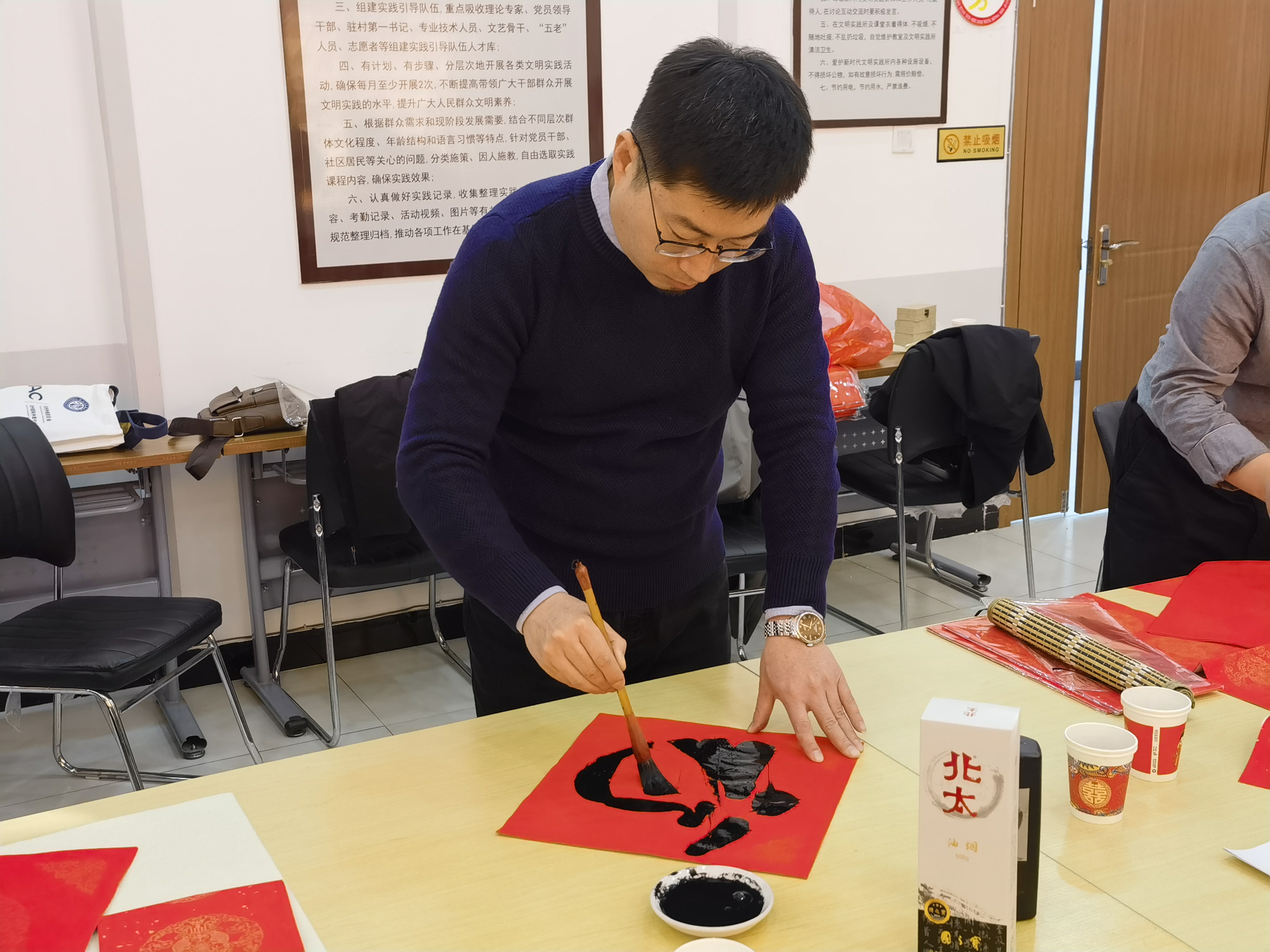 民盟沧州美术院到吴桥开展“万福迎春”送祝福活动(图5)